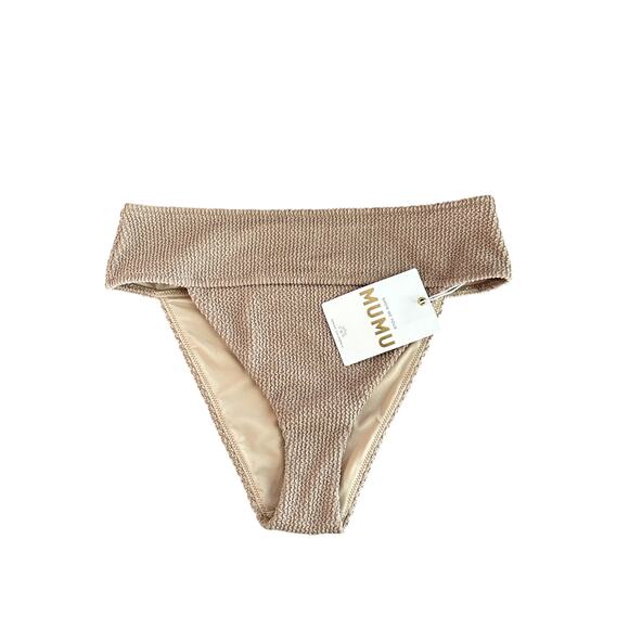 Show Me Your Mumu Del Rey Bikini Bottom in Latte L NWT - Picture 5 of 8